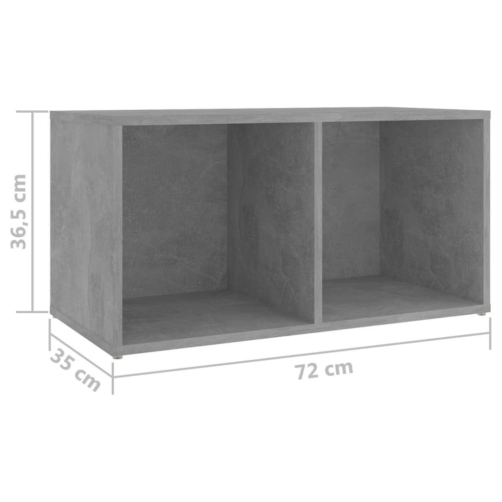 TV skříňky 4 ks betonově šedé 72x35x36,5 cm kompozitní dřevo