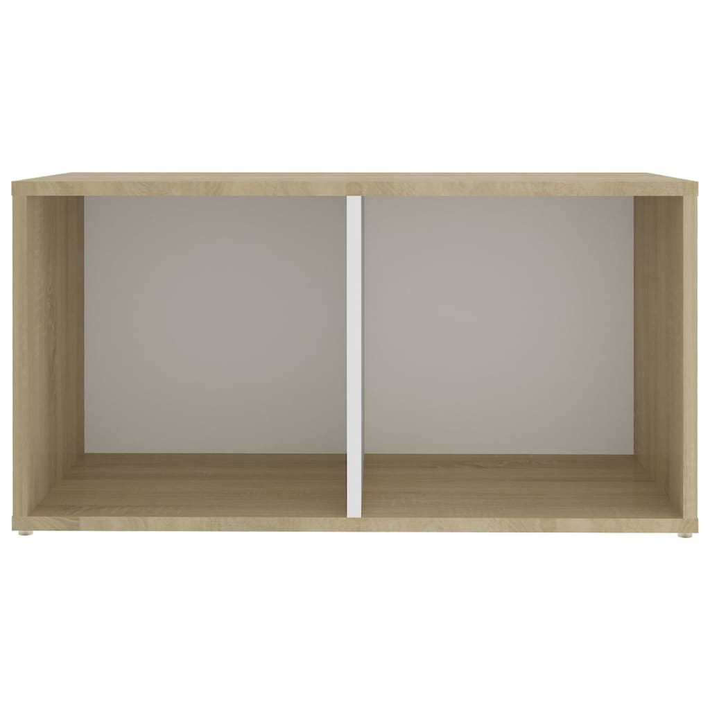 TV skříňky 4 ks bílé a dub sonoma 72x35x36,5cm kompozitní dřevo