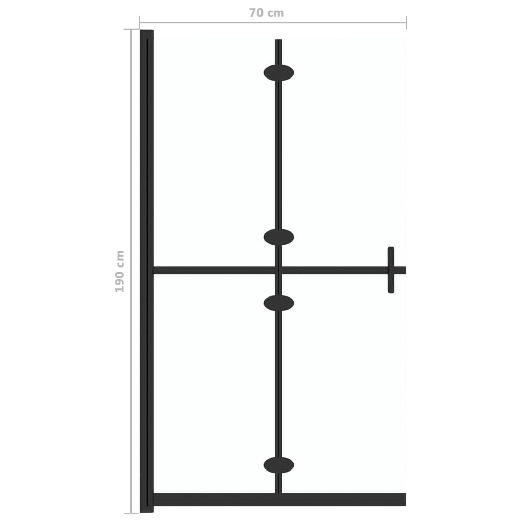 Skládací sprchová zástěna čiré ESG sklo 70 x 190 cm