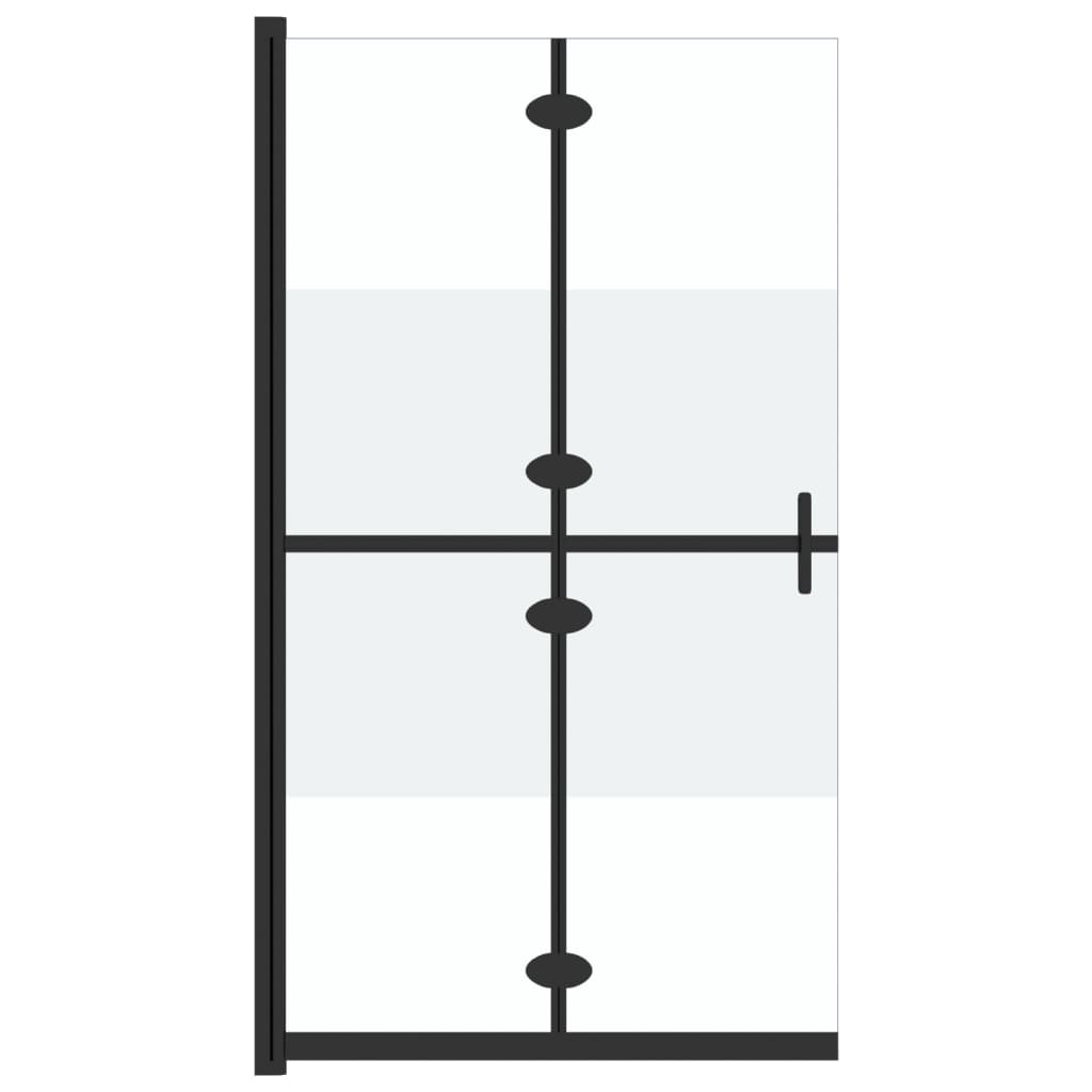 Skládací sprchová zástěna napůl mléčné ESG sklo 70 x 190 cm