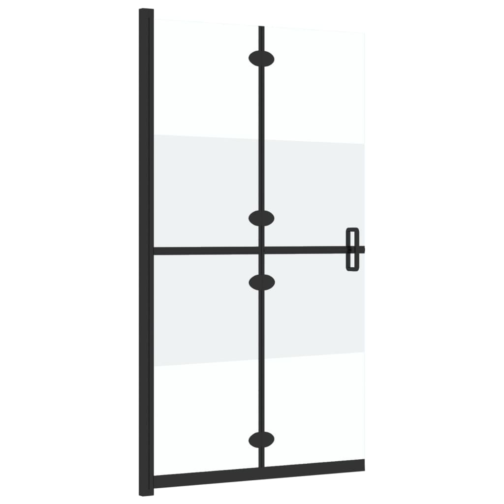 Skládací sprchová zástěna napůl mléčné ESG sklo 70 x 190 cm