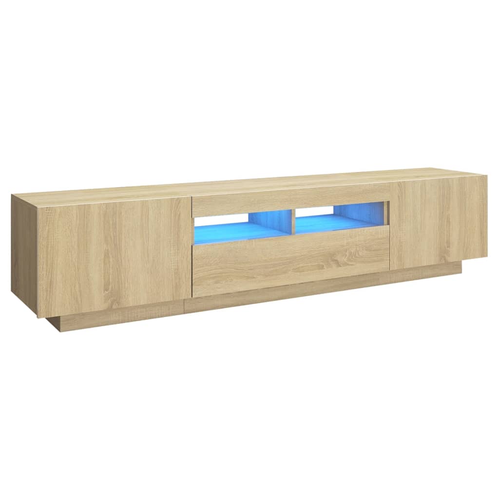 TV skříňka s LED osvětlením dub sonoma 180 x 35 x 40 cm