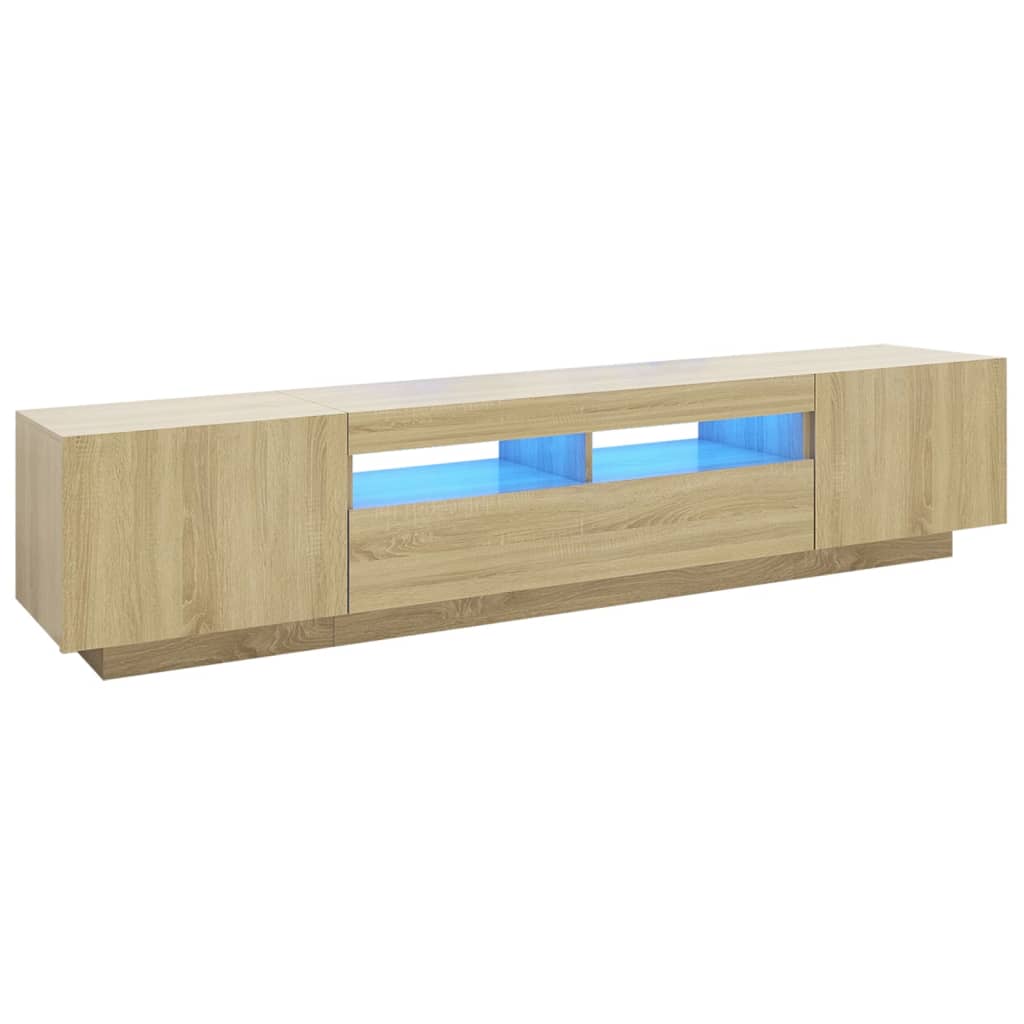 TV skříňka s LED osvětlením dub sonoma 200 x 35 x 40 cm