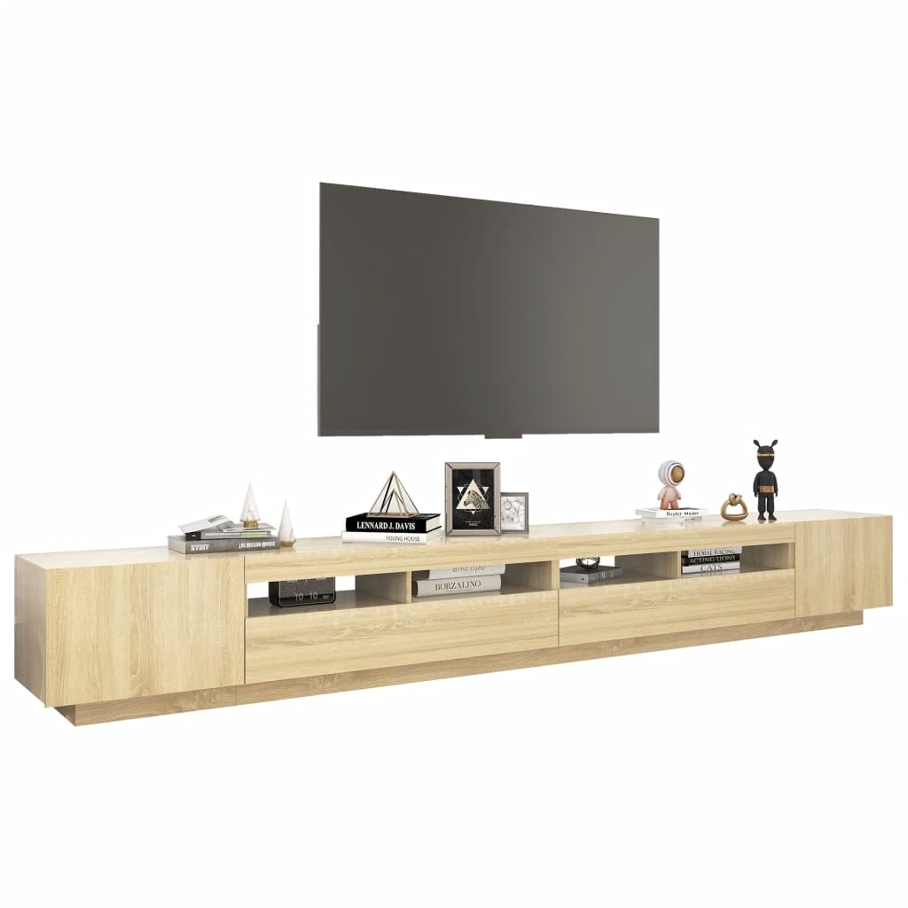 TV skříňka s LED osvětlením dub sonoma 300 x 35 x 40 cm