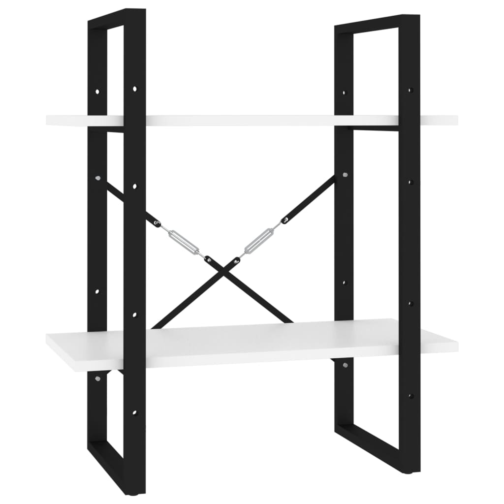 Knihovna s 5 policemi bílá 60 x 30 x 175 cm kompozitní dřevo