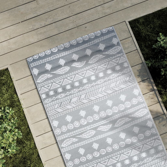 Venkovní koberec šedý 80 x 250 cm PP