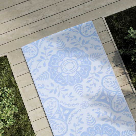 Venkovní koberec bledě modrý 80 x 250 cm PP