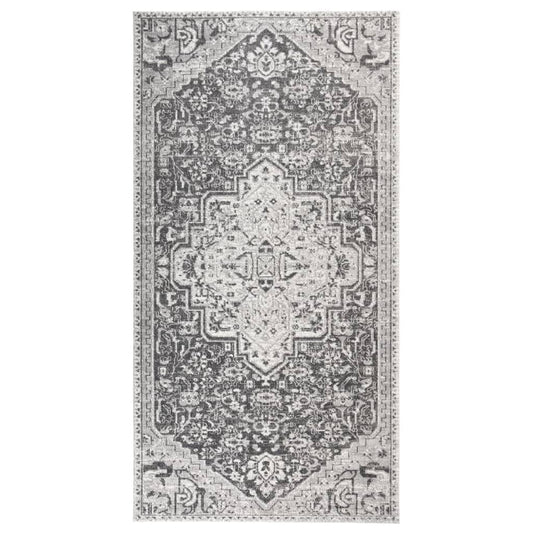 Venkovní koberec hladce tkaný 80 x 150 cm světle šedý