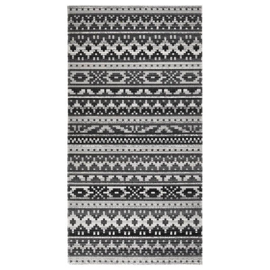 Venkovní koberec hladce tkaný 80 x 150 cm tmavě šedý