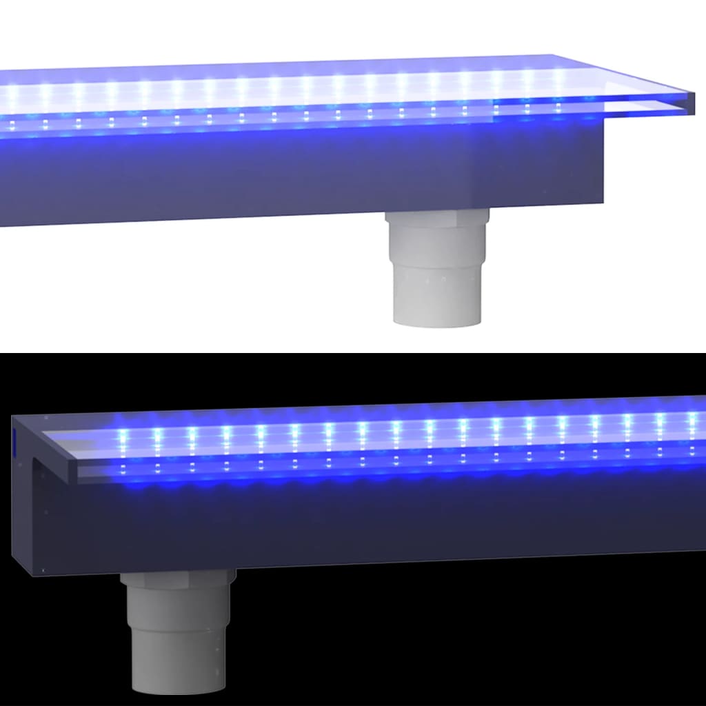 Přelivový vodopád s RGB LED osvětlením akryl 90 cm