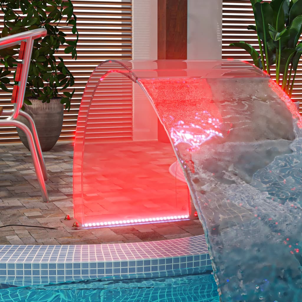 Bazénová fontána s RGB LED osvětlením akryl 50 cm