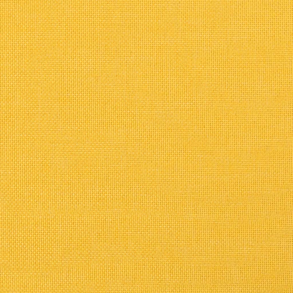 Podnožka hořčicově žlutá 45x29,5x35 cm textil a umělá kůže