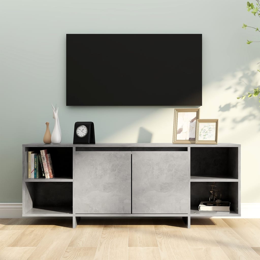 TV stolek betonově šedý 130 x 35 x 50 cm dřevotříska