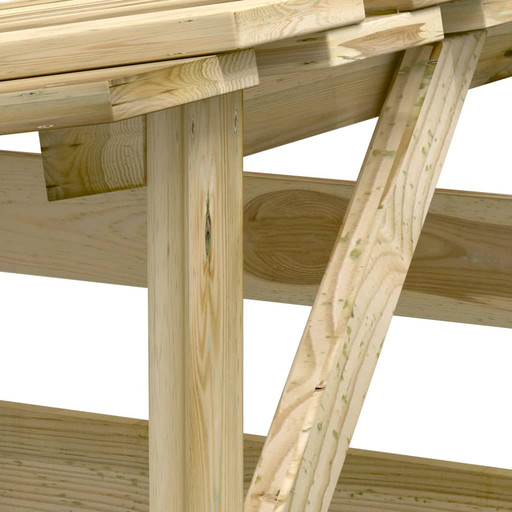 Pergoly se střechou 3 ks 100x90x100 cm impregnovaná borovice