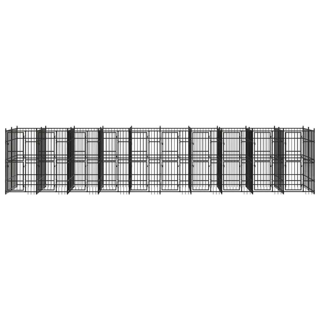 Venkovní psí kotec ocel 18,43 m²