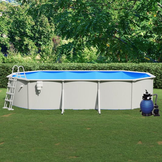 Bazén s pískovým filtračním čerpadlem a žebříkem 610x360x120 cm
