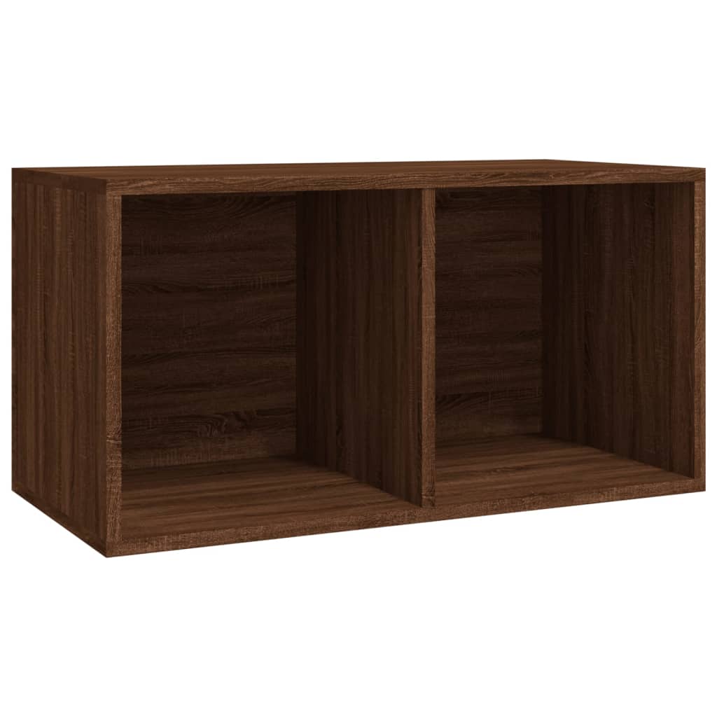 Úložný box na LP desky hnědý dub 71x34x36 cm kompozitní dřevo