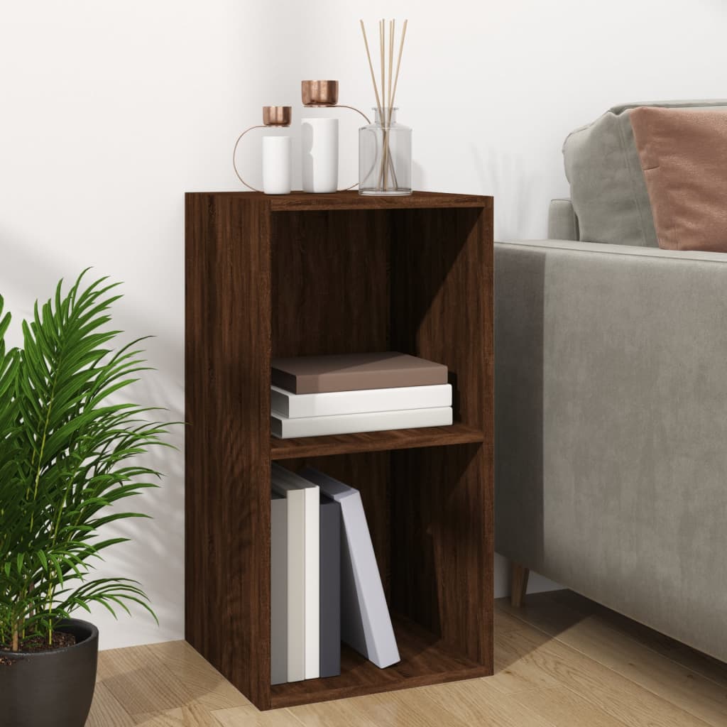 Úložný box na LP desky hnědý dub 71x34x36 cm kompozitní dřevo