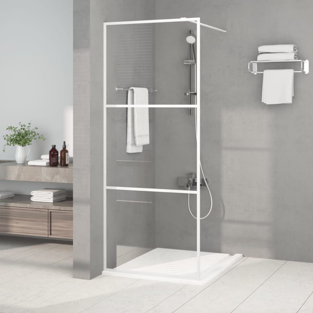 Sprchová zástěna walk-in bílá 80 x 195 cm čiré ESG sklo