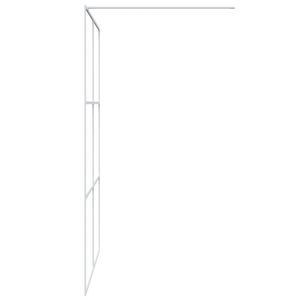 Sprchová zástěna walk-in bílá 140 x 195 cm čiré ESG sklo