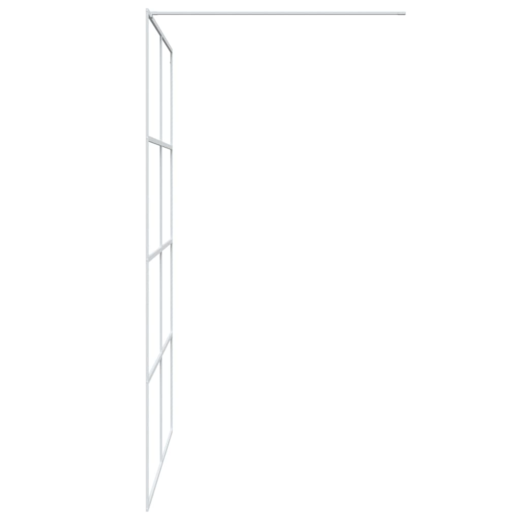 Sprchová zástěna walk-in bílá 140 x 195 cm čiré ESG sklo