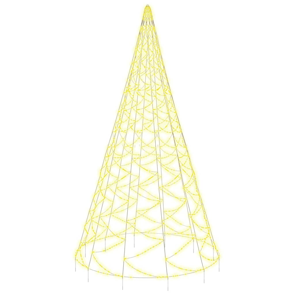 Vánoční stromek na stožár 3 000 teple bílých LED diod 800 cm