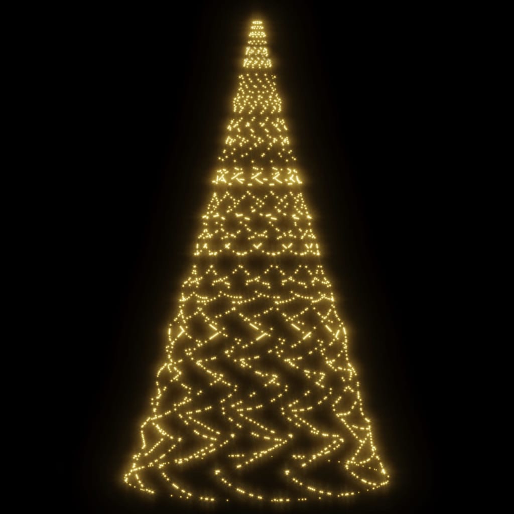 Vánoční stromek na stožár 3 000 teple bílých LED diod 800 cm