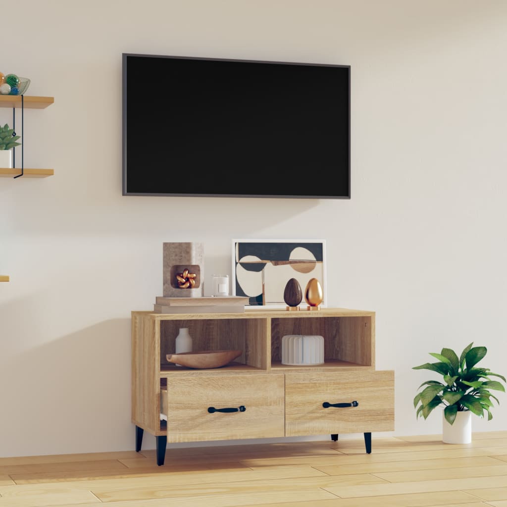 TV skříňka dub sonoma 80 x 36 x 50 cm kompozitní dřevo