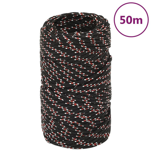 Lodní lano černé 2 mm 50 m polypropylen