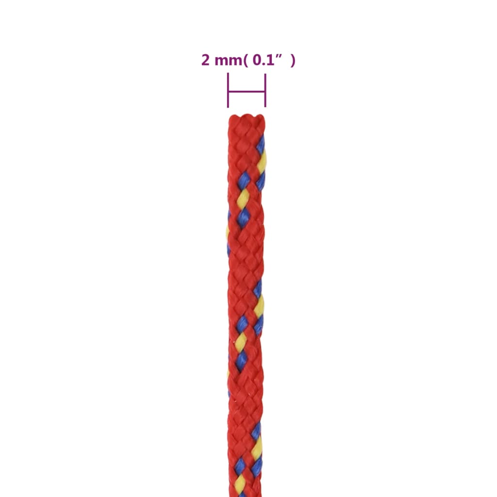 Lodní lano červené 2 mm 50 m polypropylen