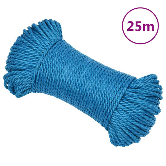 Pracovní lano modré 6 mm 25 m polypropylen
