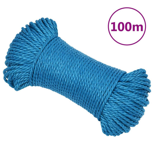 Pracovní lano modré 8 mm 100 m polypropylen