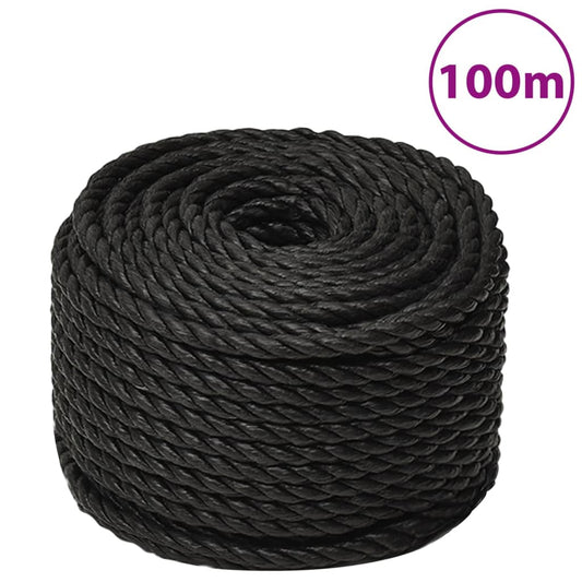 Pracovní lano černé 14 mm 100 m polypropylen