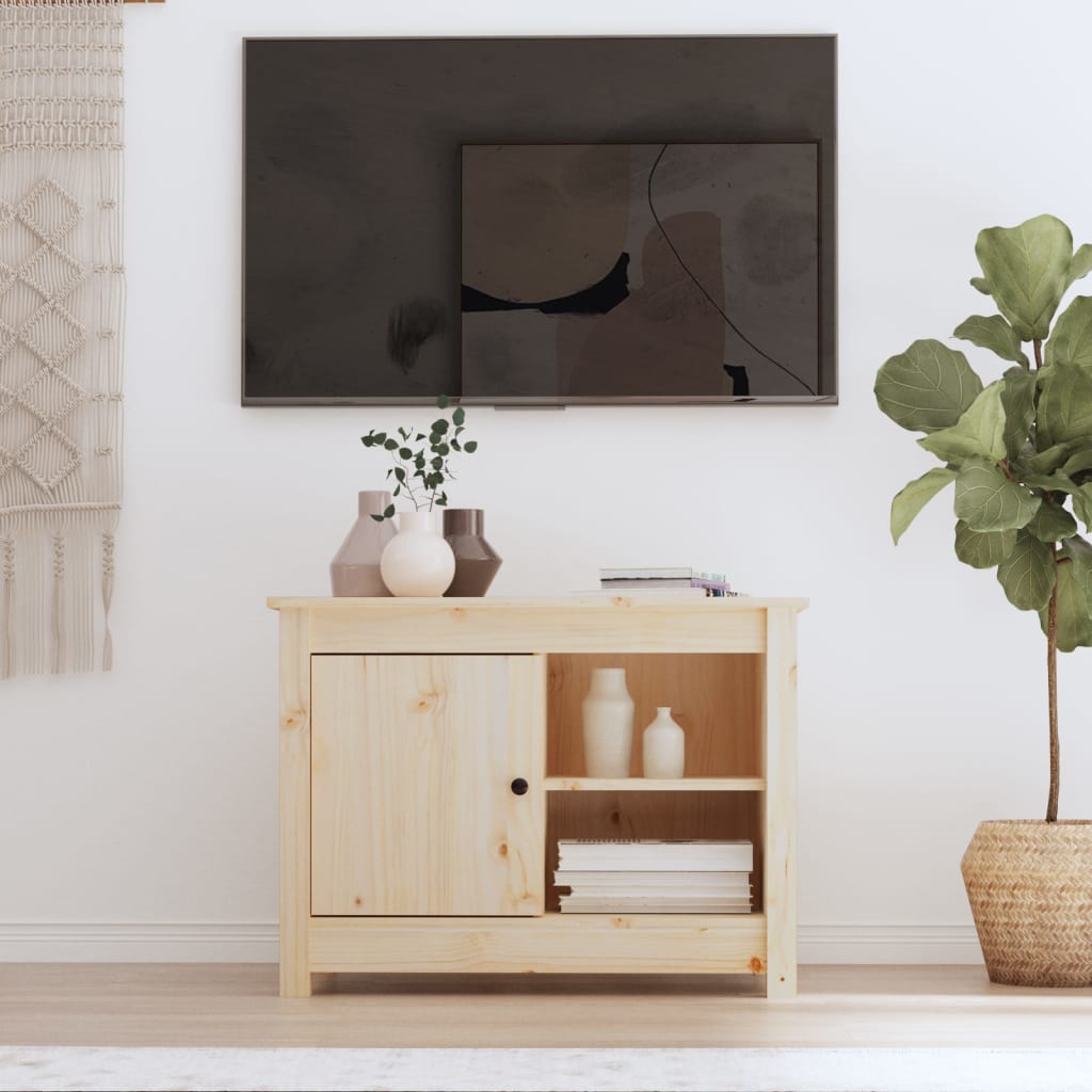 TV skříňka 70 x 36,5 x 52 cm masivní borové dřevo