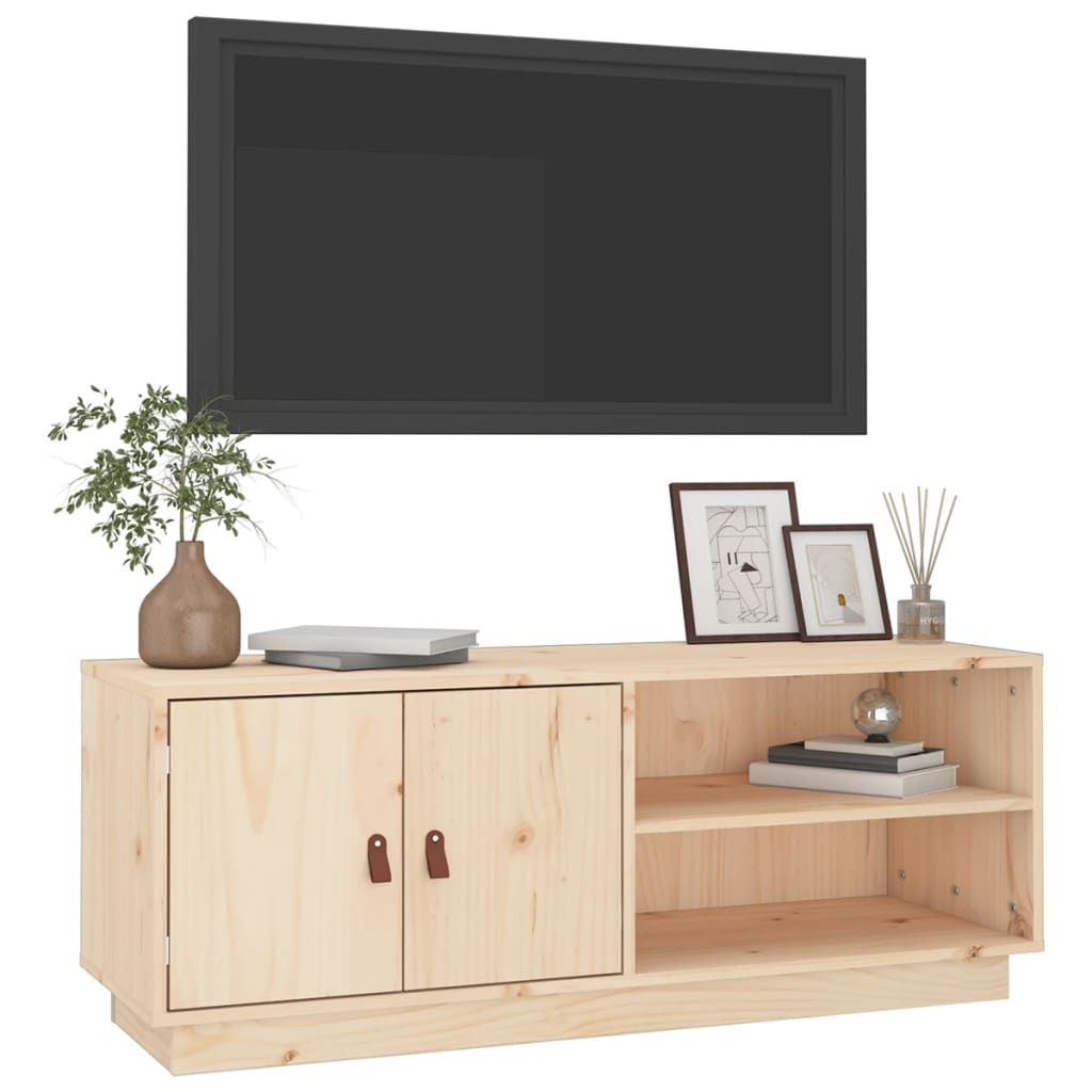 TV skříňka 105 x 34 x 40 cm masivní borové dřevo