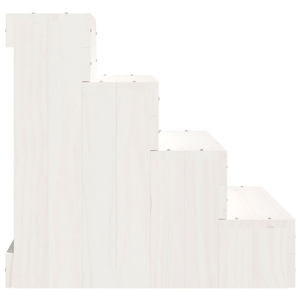 Schůdky pro domácí zvířata bílé 40x49x47 cm masivní borovice