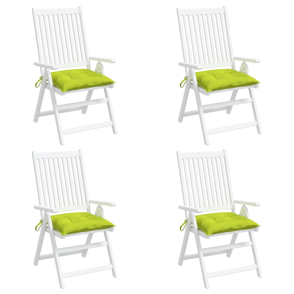 Podušky na židli 6 ks jasně zelené 40 x 40 x 7 cm látka oxford