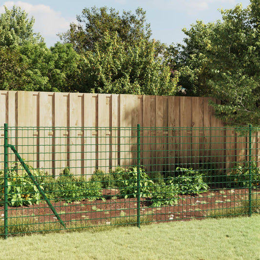 Drátěný plot s kotevními hroty zelený 1,1 x 10 m