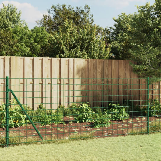 Drátěný plot s kotevními hroty zelený 1 x 10 m