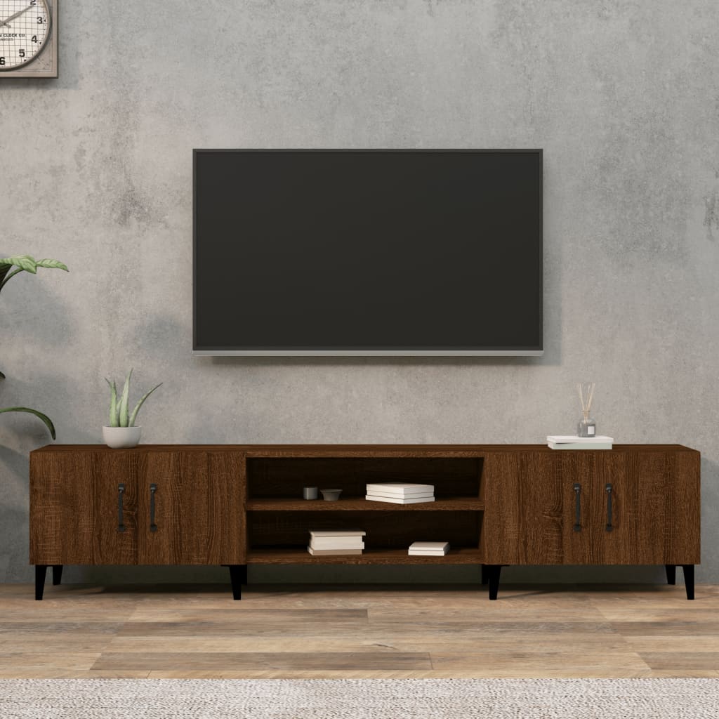 TV skříňka hnědý dub 180 x 31,5 x 40 cm kompozitní dřevo