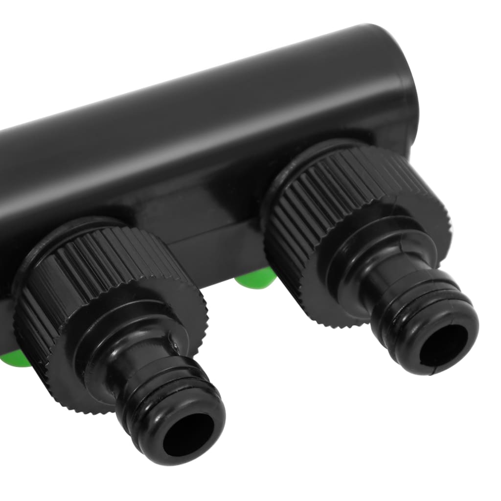 4cestný kohoutkový adaptér zelený a černý 19,5x6x11 cm ABS & PP