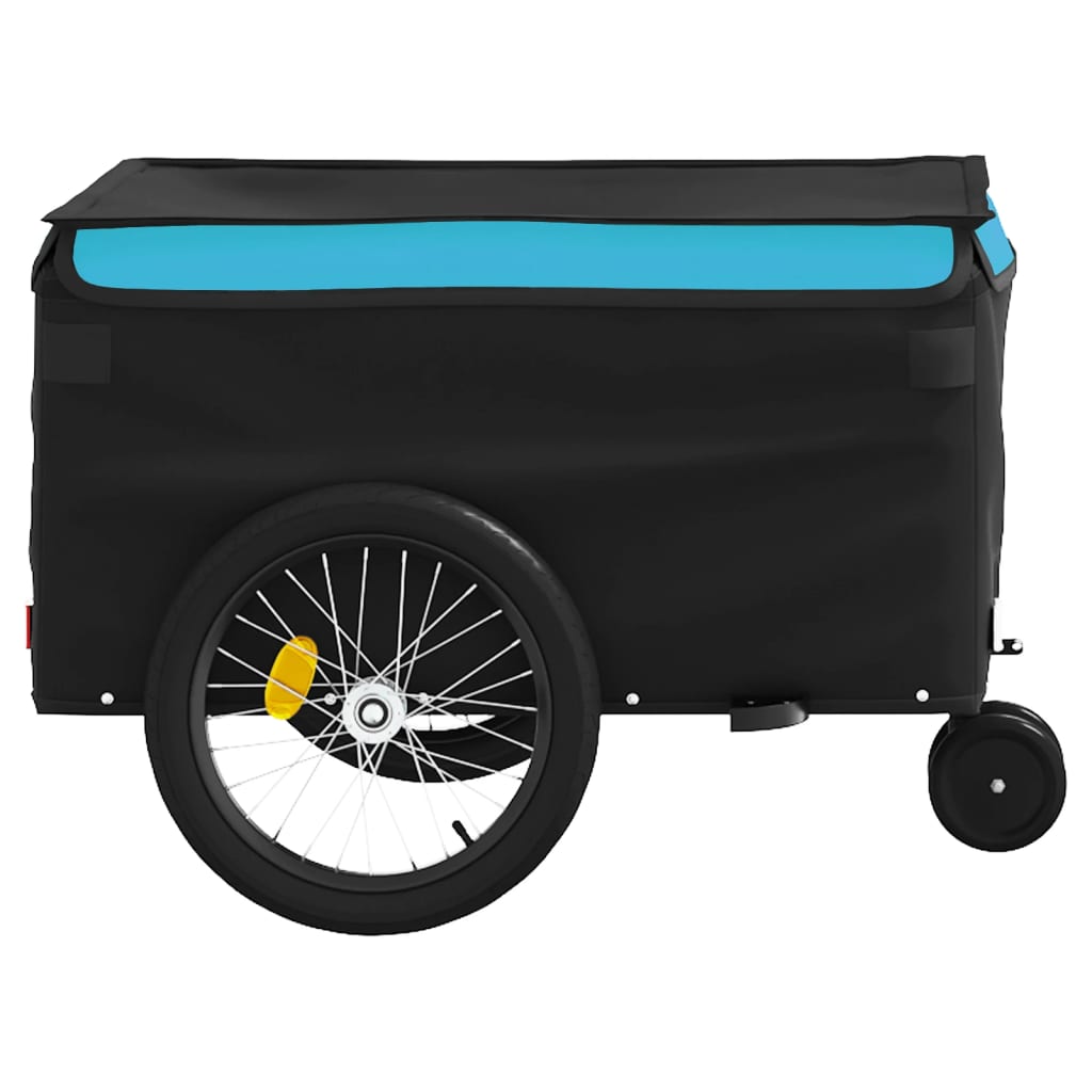 Vozík za kolo černý a modrý 30 kg železo