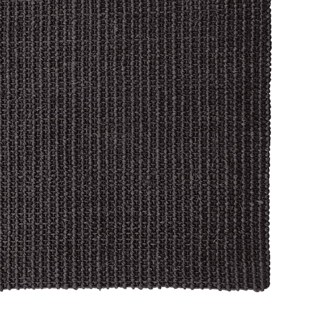 Sisalový koberec pro škrabací sloupek černý 80 x 350 cm