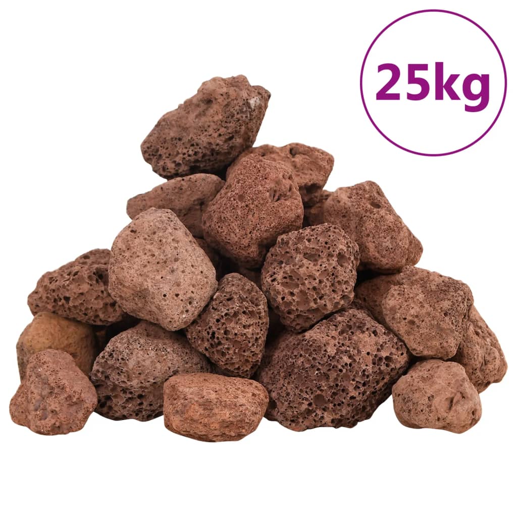Sopečné kameny 25 kg červené 3–5 cm