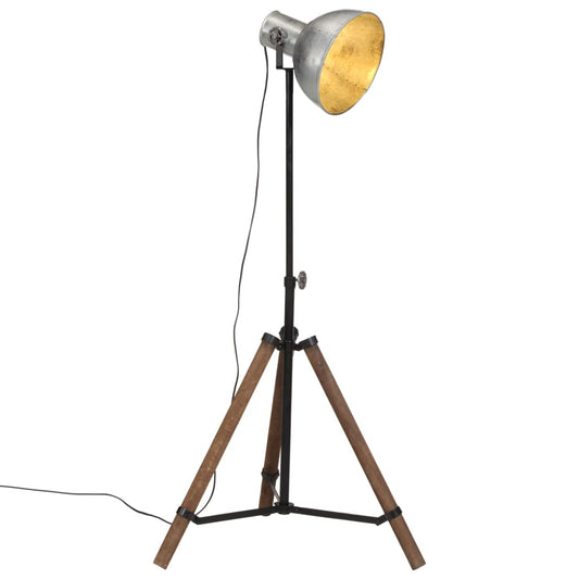 Stojací lampa 25 W vintage stříbrná 75 x 75 x 90–150 cm E27