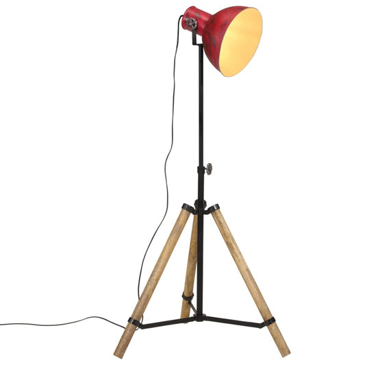 Stojací lampa 25 W červená patina 75 x 75 x 90–150 cm E27