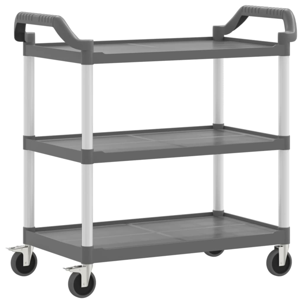 3patrový vozík šedý 99 x 50 x 96 cm hliník