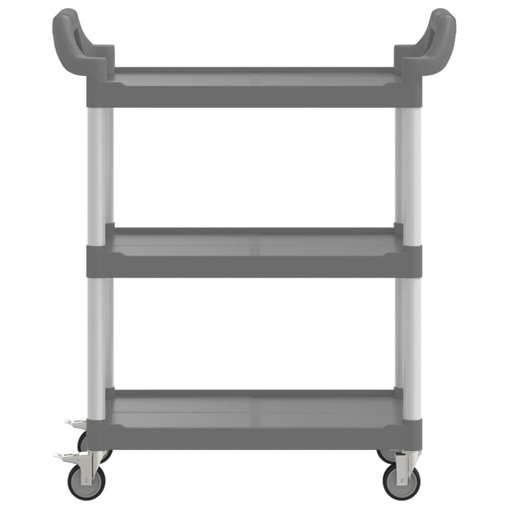 3patrový vozík šedý 81 x 41 x 92 cm hliník
