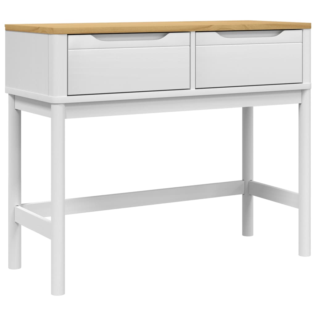 Konzolový stolek FLORO bílý 89,5x36,5x73 cm masivní borovice