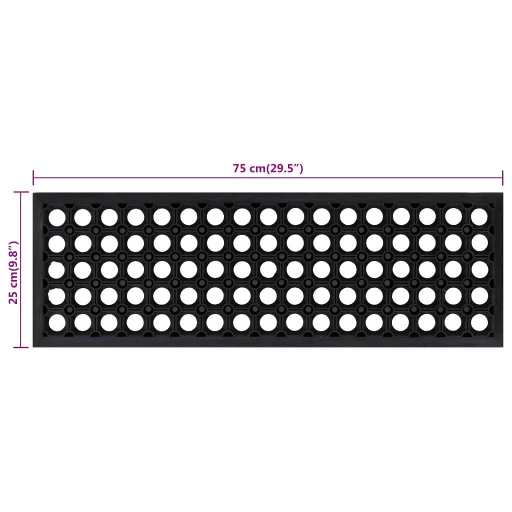 Nášlapy na schody 5 ks 25 x 75 cm guma